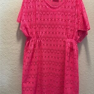 O’rageous girls hot pink swimsuit cover size small 7